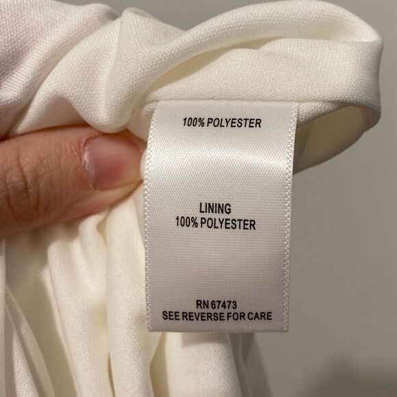 Melonie T Ivory Dress Women’s Size 8 Cowl Neck Flowy Silky Elegant NWT - Picture 9 of 15